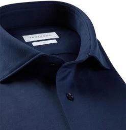 Profuomo Knitted Overhemd Navy -Kleding Kortingswinkel 76962 2