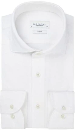 Profuomo Knitted Overhemd Wit 8 Profuomo Knitted Overhemd Wit -Kleding Kortingswinkel 76963 1 1