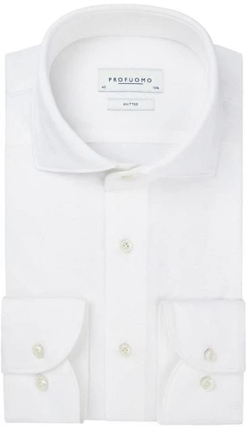 Profuomo Knitted Overhemd Wit 5 Profuomo Knitted Overhemd Wit - Afbeelding 3