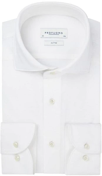 Profuomo Knitted Overhemd Wit 3 Profuomo Knitted Overhemd Wit
