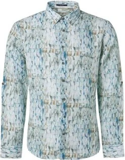 No-Excess No Excess Overhemd Print Aqua Blauw 12 No-Excess No Excess Overhemd Print Aqua Blauw -Kleding Kortingswinkel 77003 1 1