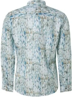 No-Excess No Excess Overhemd Print Aqua Blauw 11 No-Excess No Excess Overhemd Print Aqua Blauw -Kleding Kortingswinkel 77003 2