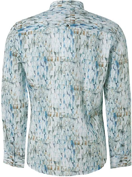 No-Excess No Excess Overhemd Print Aqua Blauw 6 No-Excess No Excess Overhemd Print Aqua Blauw - Afbeelding 4