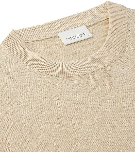 Profuomo Trui Linnen Beige 6 Profuomo Trui Linnen Beige - Afbeelding 4