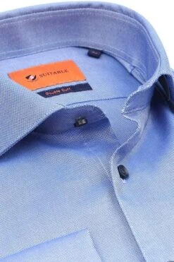 Suitable Overhemd Fijne Ruit Blauw DM22-02 -Kleding Kortingswinkel 77041 2 1