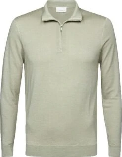 Profuomo Half Zip Trui Wol Groen -Kleding Kortingswinkel 77042 1 1