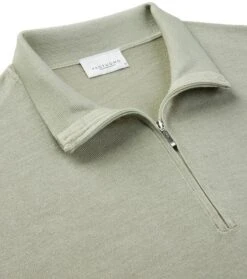 Profuomo Half Zip Trui Wol Groen -Kleding Kortingswinkel 77042 2 1