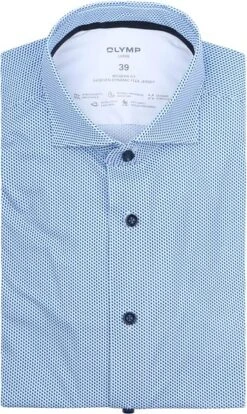 OLYMP Luxor Overhemd 24/Seven Print Blauw