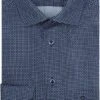Olymp Luxor Overhemd SL7 Blokjes Donkerblauw