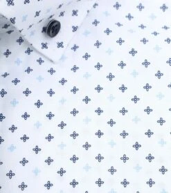 Olymp Luxor Overhemd SL7 Print Wit -Kleding Kortingswinkel 77064 3 1
