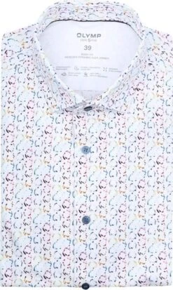 OLYMP Overhemd Level 5 24/seven SL7 Print Wit 12 OLYMP Overhemd Level 5 24/seven SL7 Print Wit -Kleding Kortingswinkel 77071 1 1