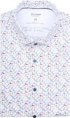 OLYMP Overhemd Level 5 24/seven SL7 Print Wit