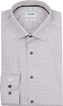 OLYMP Level 5 Overhemd Print Beige -Kleding Kortingswinkel 77079 1 1