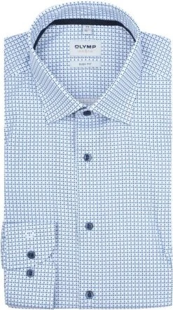 OLYMP Level 5 Overhemd Lichtblauw Print