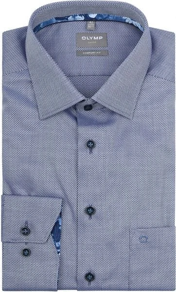 OLYMP Overhemd Luxor Comfort Fit Blauw 6 OLYMP Overhemd Luxor Comfort Fit Blauw - Afbeelding 4