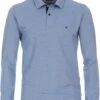 Casa Moda Longsleeve Polo Lichtblauw -Kleding Kortingswinkel 77089 1
