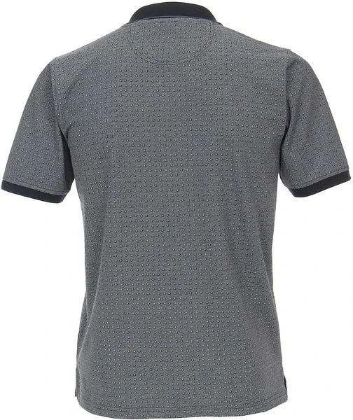 Casa Moda Polo Print Grijs Blauw 6 Casa Moda Polo Print Grijs Blauw - Afbeelding 4