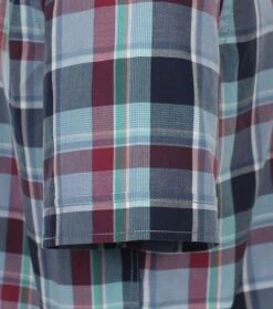 Casa Moda Overhemd Short Sleeve Multicolour Geruit -Kleding Kortingswinkel 77098 4