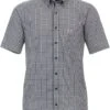 Casa Moda Overhemd Short Sleeve Zwart Geruit -Kleding Kortingswinkel 77099 1
