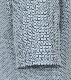 Casa Moda Overhemd Short Sleeve Blauw Print -Kleding Kortingswinkel 77100 3