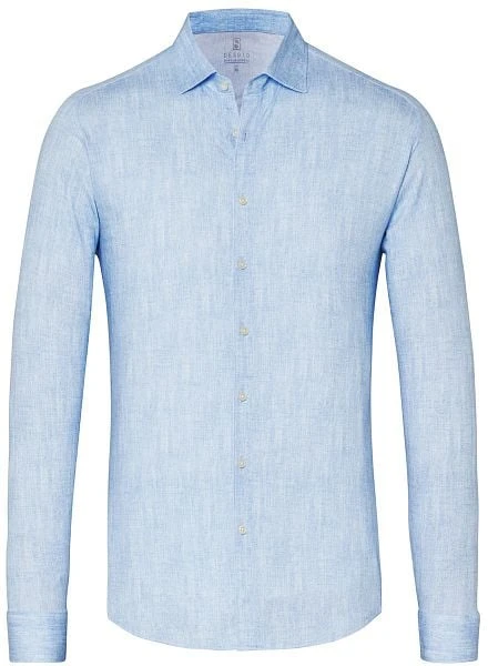 Desoto Overhemd Melange Lichtblauw 8 Desoto Overhemd Melange Lichtblauw - Afbeelding 6