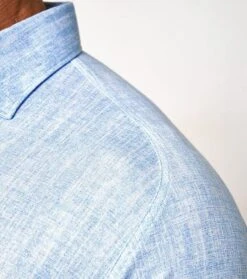 Desoto Overhemd Melange Lichtblauw 12 Desoto Overhemd Melange Lichtblauw -Kleding Kortingswinkel 77104 5