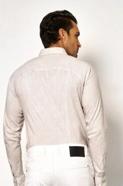 Desoto Overhemd Melange Beige -Kleding Kortingswinkel 77105 3