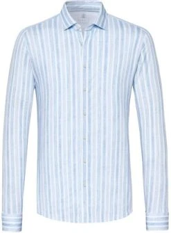 Desoto Overhemd Strepen Melange Lichtblauw -Kleding Kortingswinkel 77107 1 1