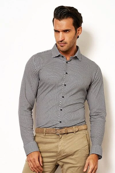 Desoto Overhemd Kubus Navy 5 Desoto Overhemd Kubus Navy - Afbeelding 3