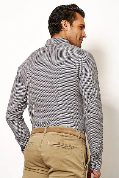 Desoto Overhemd Kubus Navy 6 Desoto Overhemd Kubus Navy - Afbeelding 4