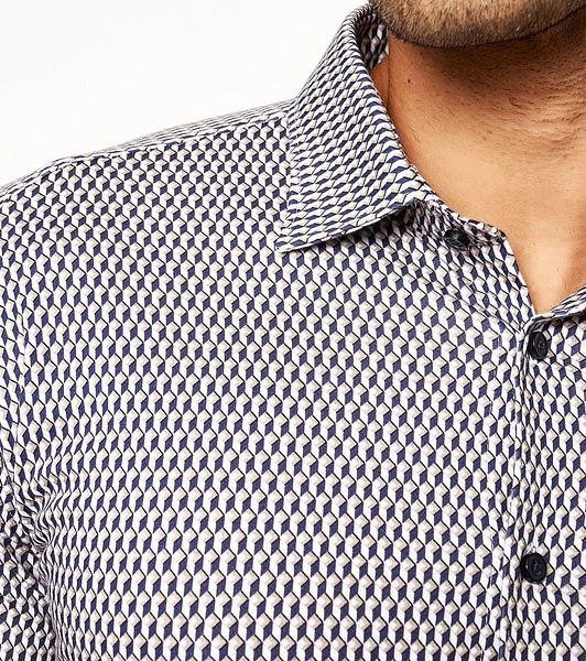 Desoto Overhemd Kubus Navy 7 Desoto Overhemd Kubus Navy - Afbeelding 5