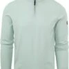 Suitable Half Zip Trui Mintgroen