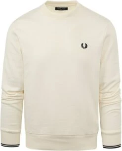 Fred Perry Sweater Logo Ecru