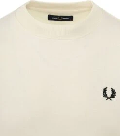Fred Perry Sweater Logo Ecru -Kleding Kortingswinkel 77152 2