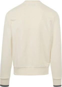 Fred Perry Sweater Logo Ecru -Kleding Kortingswinkel 77152 5