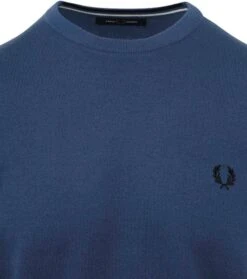 Fred Perry Trui Wol Mix Logo Blauw -Kleding Kortingswinkel 77155 2 1