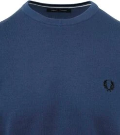 Fred Perry Trui Wol Mix Logo Blauw -Kleding Kortingswinkel 77155 2