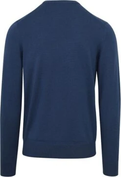 Fred Perry Trui Wol Mix Logo Blauw -Kleding Kortingswinkel 77155 4