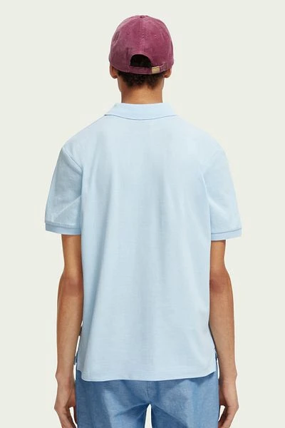Scotch And Soda Pique Polo Lichtblauw 5 Scotch And Soda Pique Polo Lichtblauw - Afbeelding 3