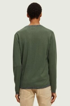 Scotch And Soda Pullover Wolmix Donkergroen -Kleding Kortingswinkel 77185 5