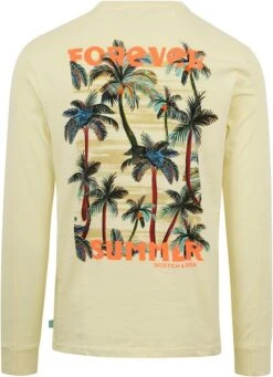 Scotch And Soda Scotch & Soda Longsleeve T-Shirt Print Geel -Kleding Kortingswinkel 77186 9