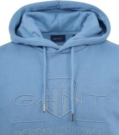 Gant Hoodie Tonal Shield Lichtblauw 13 Gant Hoodie Tonal Shield Lichtblauw -Kleding Kortingswinkel 77212 2 1