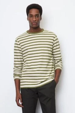 Marc O'Polo Trui Strepen Groen -Kleding Kortingswinkel 77237 8