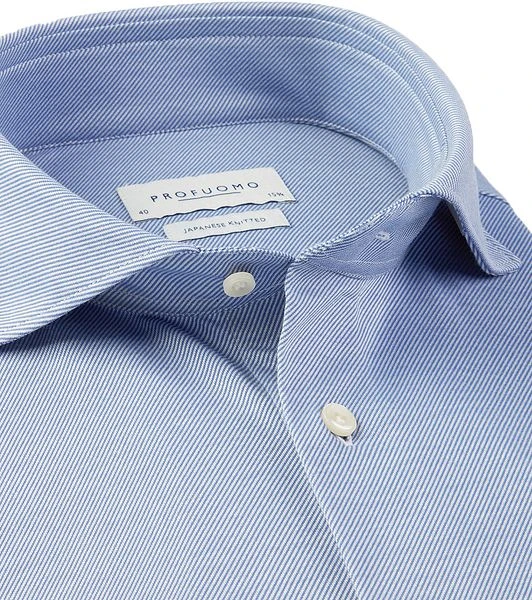 Profuomo Japanese Knitted Overhemd Royal Blauw 4 Profuomo Japanese Knitted Overhemd Royal Blauw - Afbeelding 2