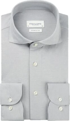 Profuomo Japanese Knitted Overhemd Groen -Kleding Kortingswinkel 77242 1 1