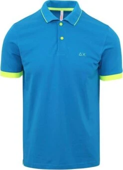 Sun68 Poloshirt Small Stripe Blauw -Kleding Kortingswinkel 77258 1 1