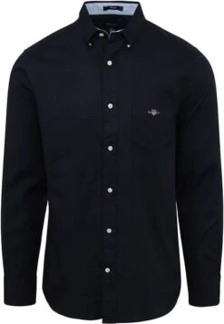 Gant Casual Overhemd Honeycomb Navy -Kleding Kortingswinkel 77277 1 1