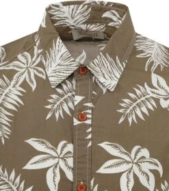 Scotch And Soda Shortsleeve Overhemd Print Groen -Kleding Kortingswinkel 77287 2