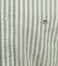 Gant Casual Overhemd Streep Linnen Groen 10 Gant Casual Overhemd Streep Linnen Groen -Kleding Kortingswinkel 77288 3