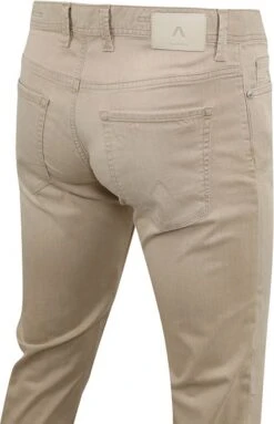 Alberto Pipe Broek Denim Bruin Beige 10 Alberto Pipe Broek Denim Bruin Beige -Kleding Kortingswinkel 77293 3
